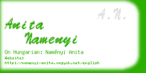 anita namenyi business card